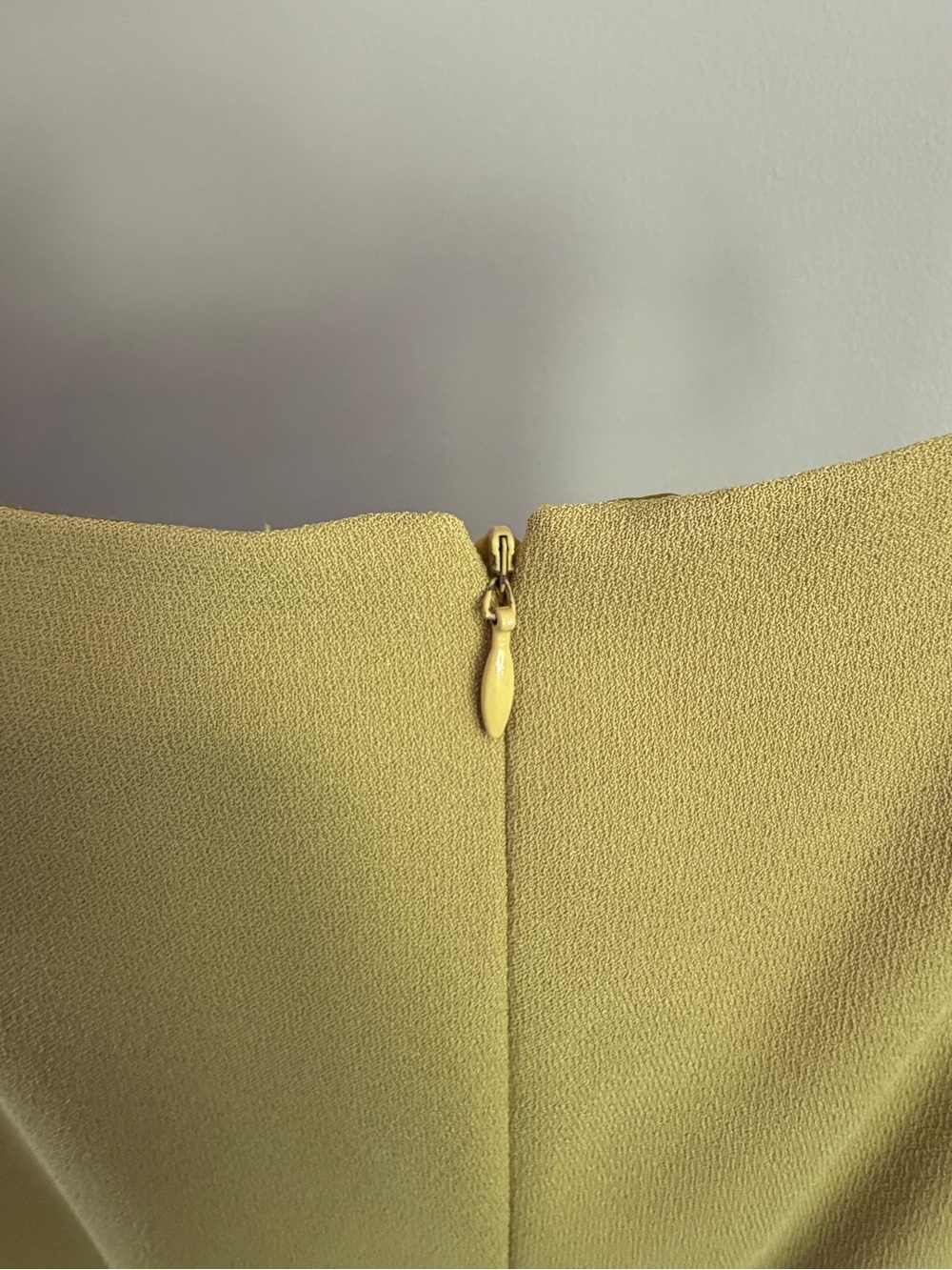 ABS Evening Allen Schwartz Chartreuse Beaded Hem Vintage Cocktail Pinup Dress - Picture 7 of 10